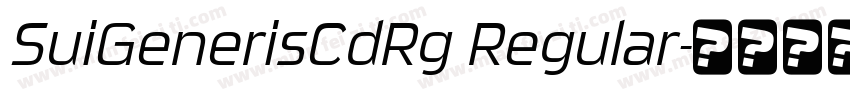 SuiGenerisCdRg Regular字体转换